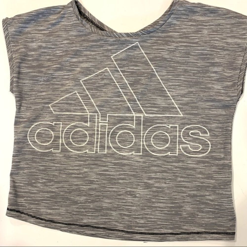 Adidas Striped‎ Sleeveless Crop Top L